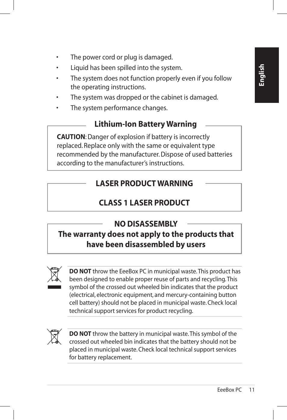 Asus EB1501U User Manual | Page 11 / 46