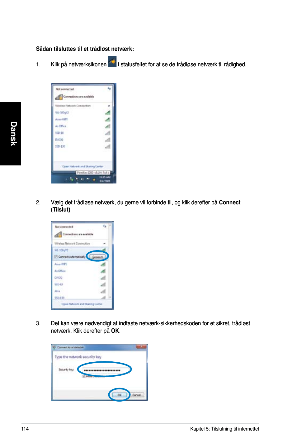 Dansk | Asus CM1831 User Manual | Page 116 / 352