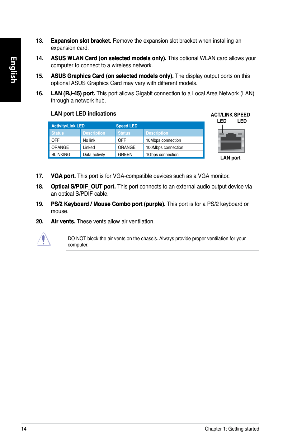 English | Asus CM1831 User Manual | Page 16 / 352