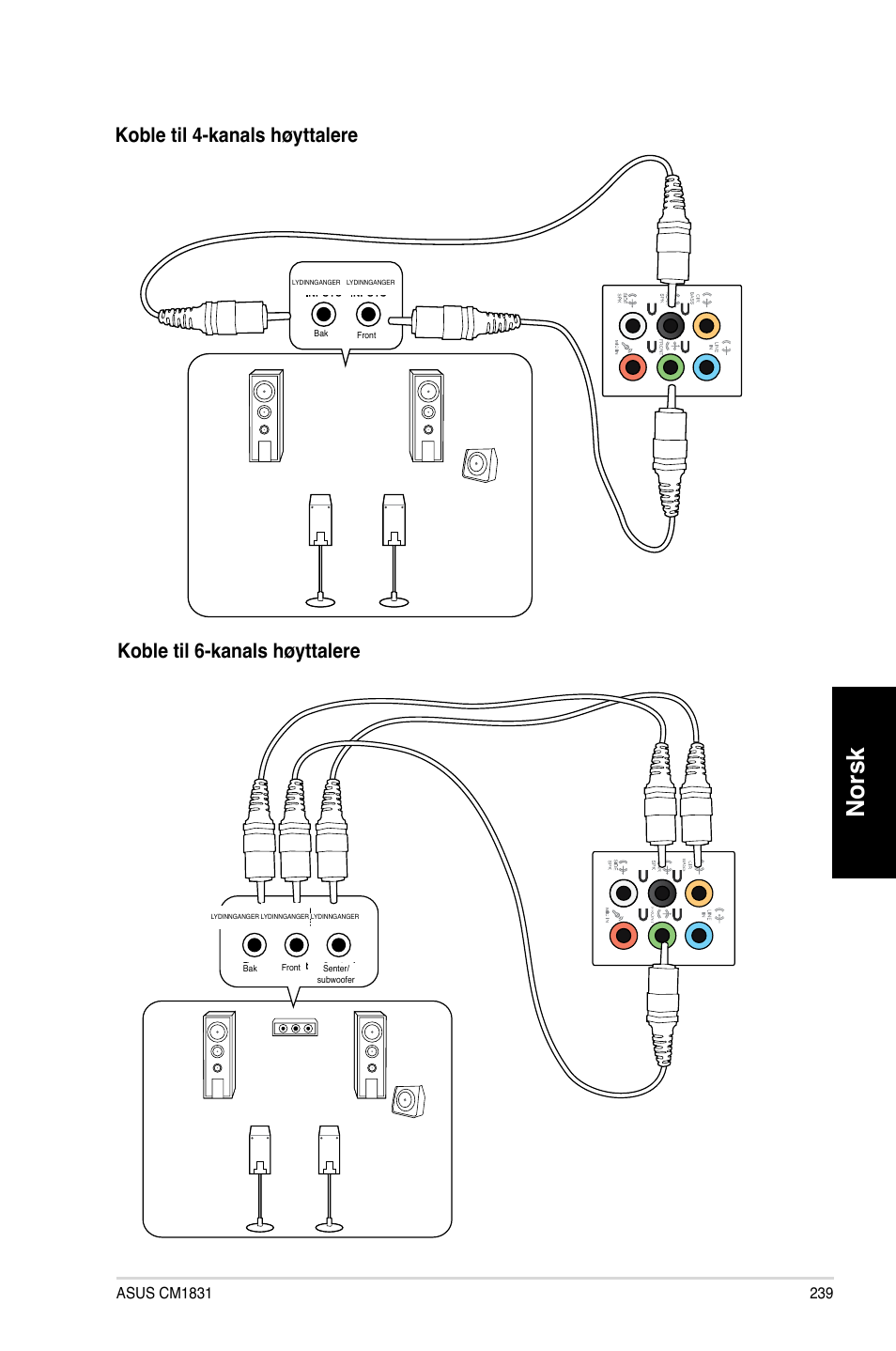 Norsk | Asus CM1831 User Manual | Page 241 / 352