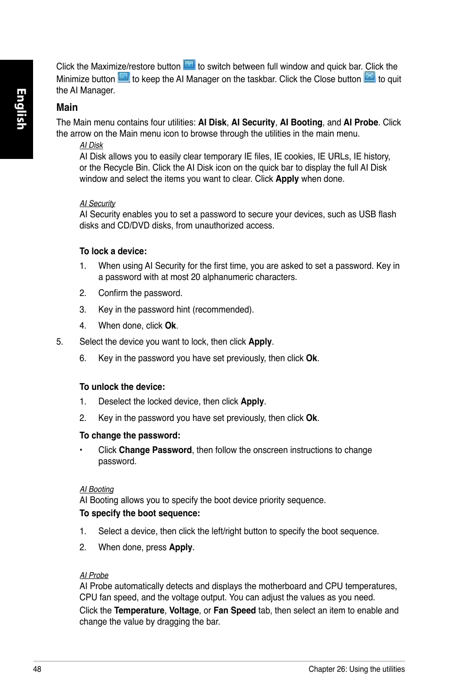 English | Asus CM1831 User Manual | Page 50 / 352