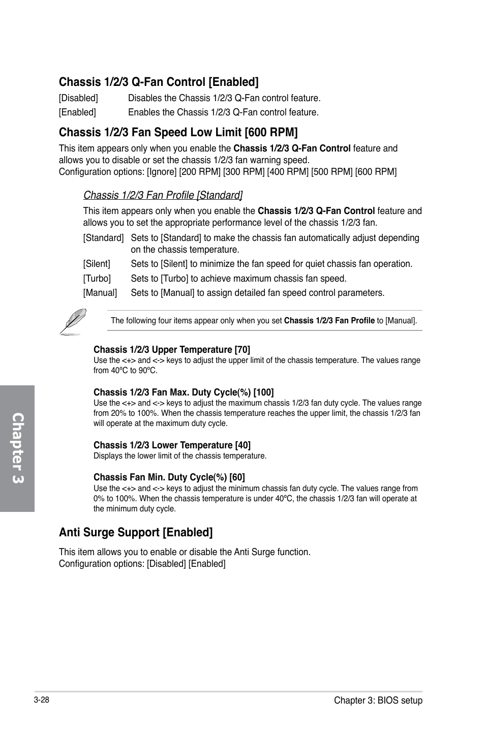 Chapter 3, Chassis 1/2/3 q-fan control [enabled, Anti surge support [enabled | Asus P8Z77-V LK User Manual | Page 90 / 150