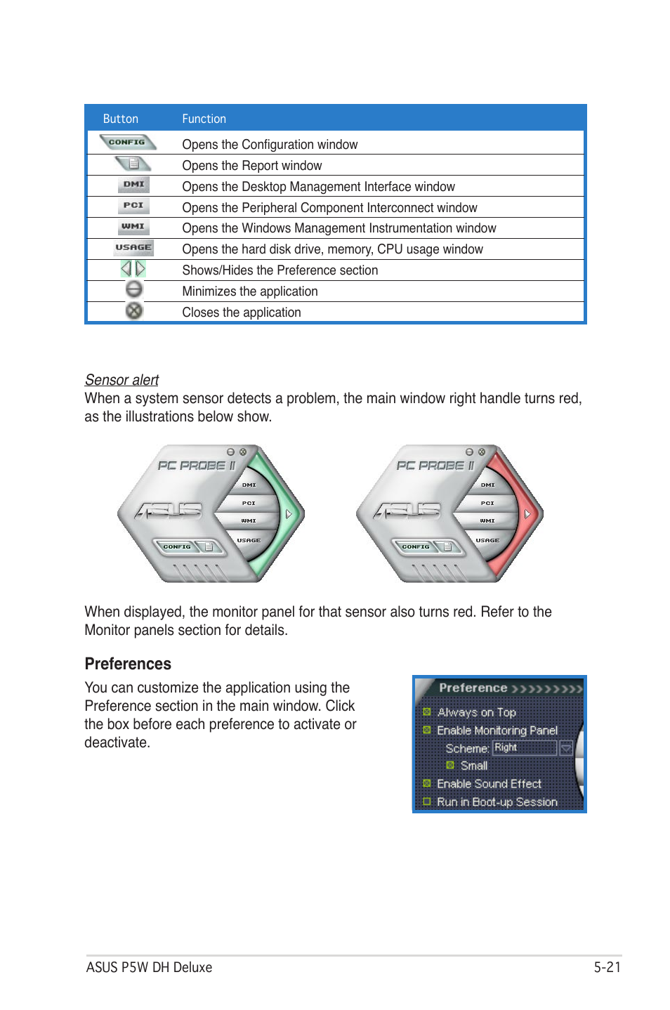 Preferences | Asus P5W DH Deluxe User Manual | Page 147 / 212