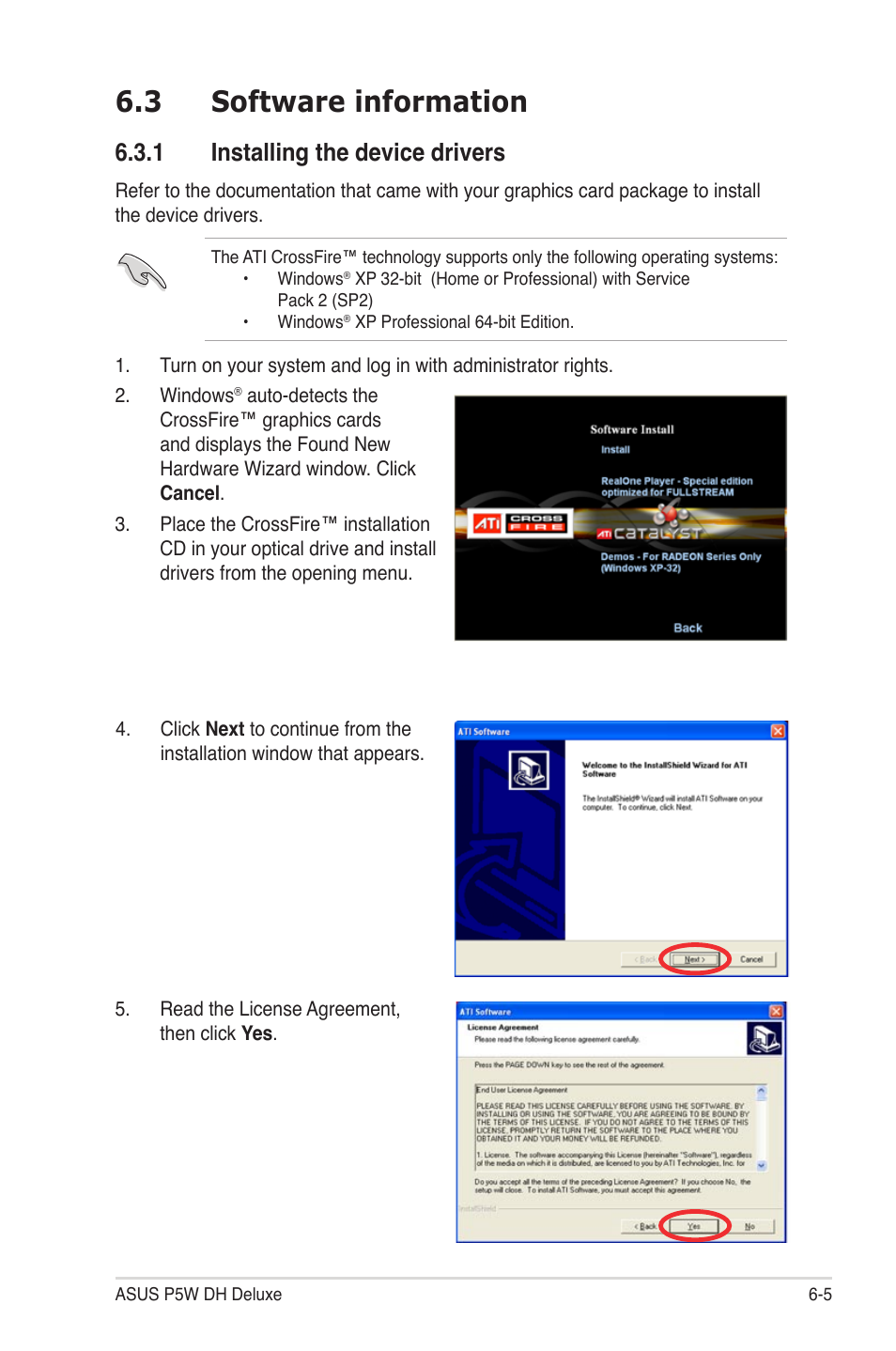 3 software information, 1 installing the device drivers | Asus P5W DH Deluxe User Manual | Page 199 / 212