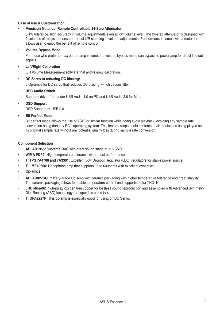 Asus Essence III User Manual | Page 9 / 18