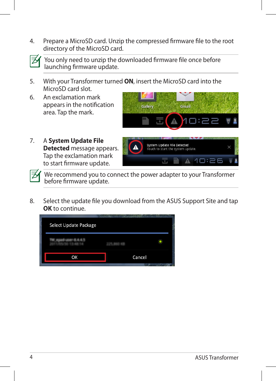 Asus Eee Pad Transformer TF101 User Manual | Page 4 / 6