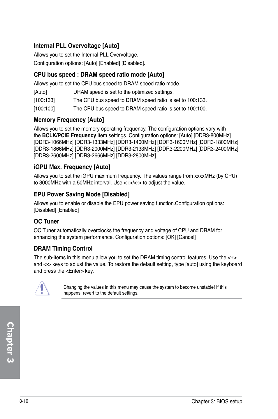 Chapter 3 | Asus P8Z77-V LX2 User Manual | Page 68 / 156