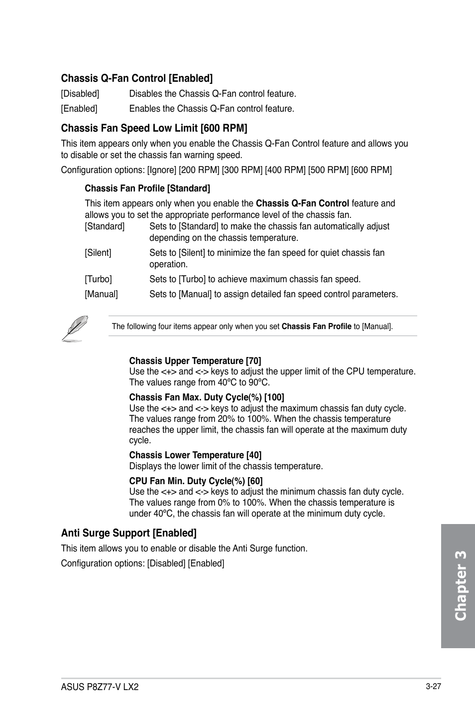 Chapter 3 | Asus P8Z77-V LX2 User Manual | Page 85 / 156