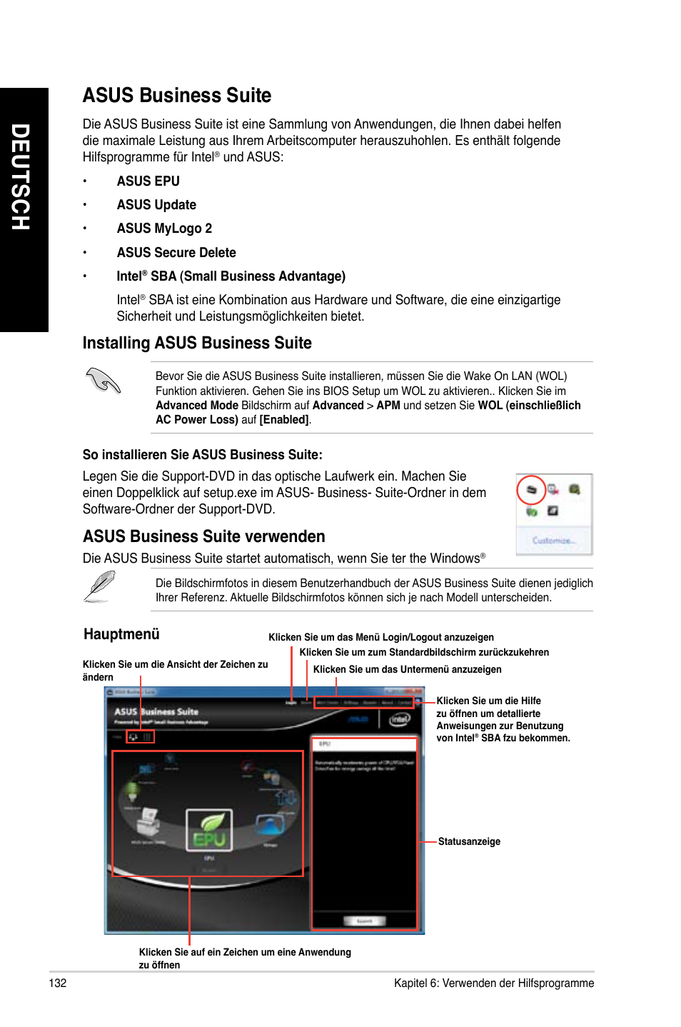 Asus business suite, De ut sc h de ut sc h de ut sc h de ut sc h, Asus.business.suite | Asus BP6335 User Manual | Page 134 / 510