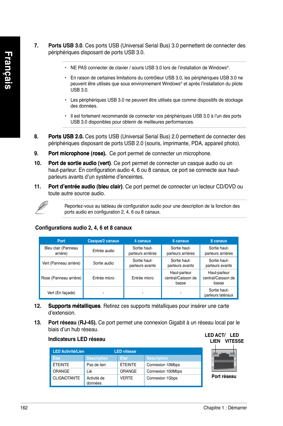 Fra nç ais fr an ça is fra nç ais fr an ça is | Asus BP6335 User Manual | Page 164 / 510