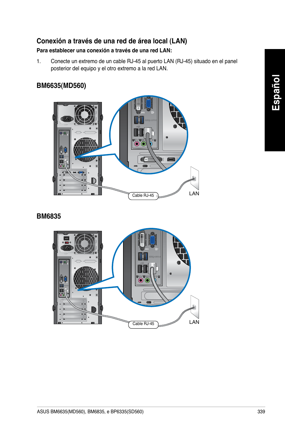 Es pa ño l es pa ño l | Asus BP6335 User Manual | Page 341 / 510