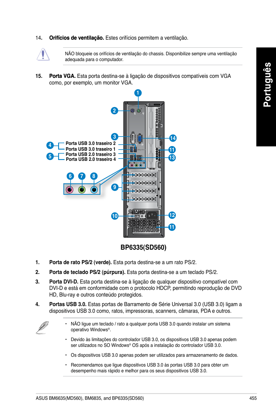 Po rtu gu ês po rtu gu ês | Asus BP6335 User Manual | Page 457 / 510