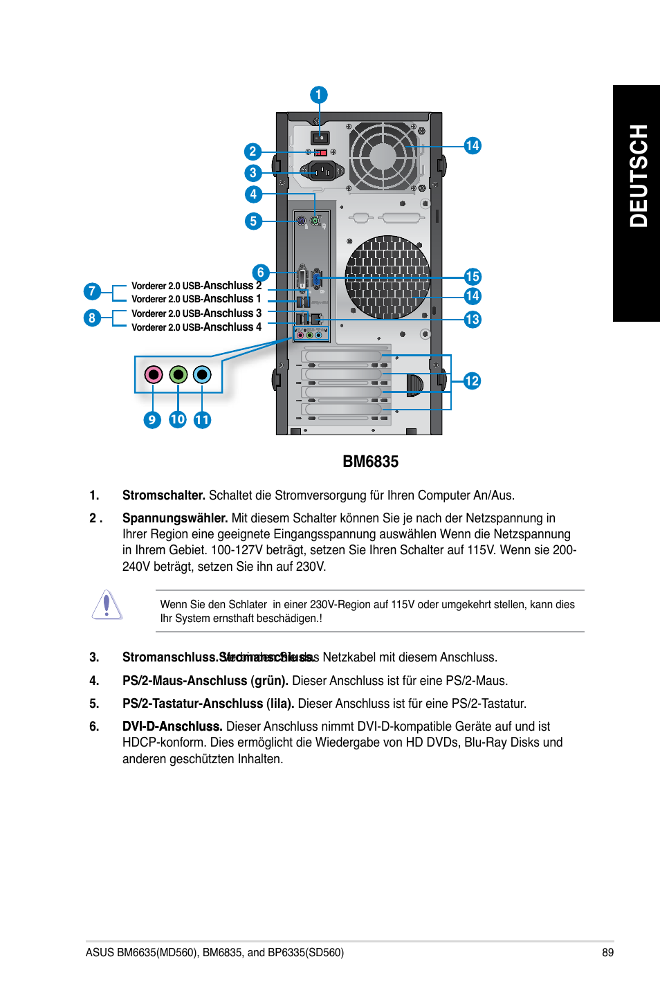 De ut sc h de ut sc h | Asus BP6335 User Manual | Page 91 / 510