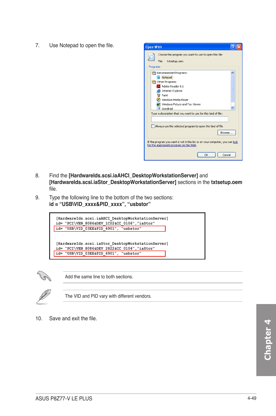 Chapter 4 | Asus P8Z77-V LE PLUS User Manual | Page 157 / 174