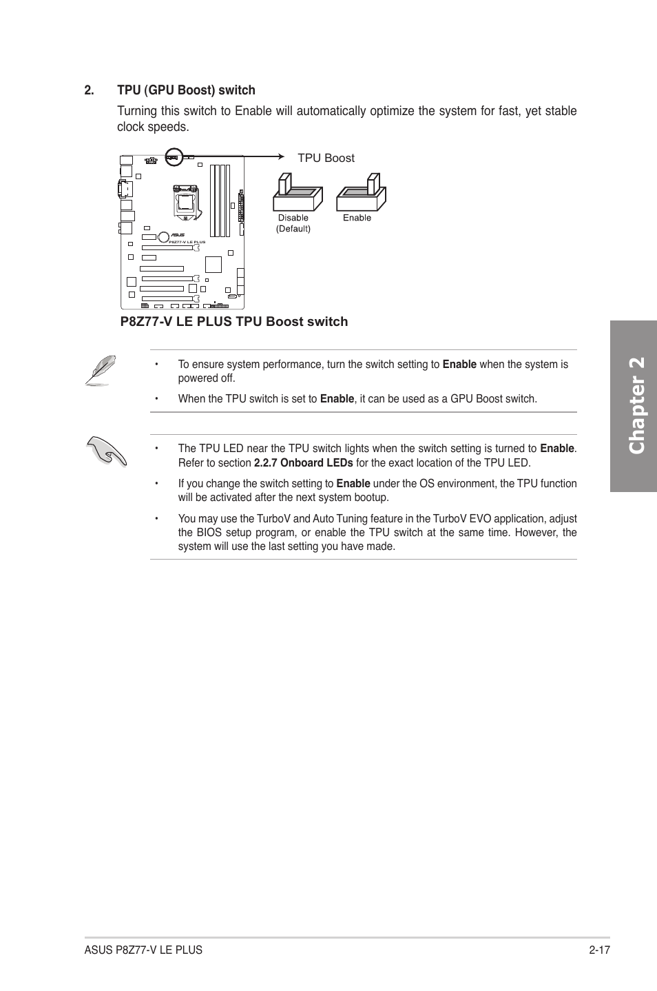 Chapter 2 | Asus P8Z77-V LE PLUS User Manual | Page 37 / 174