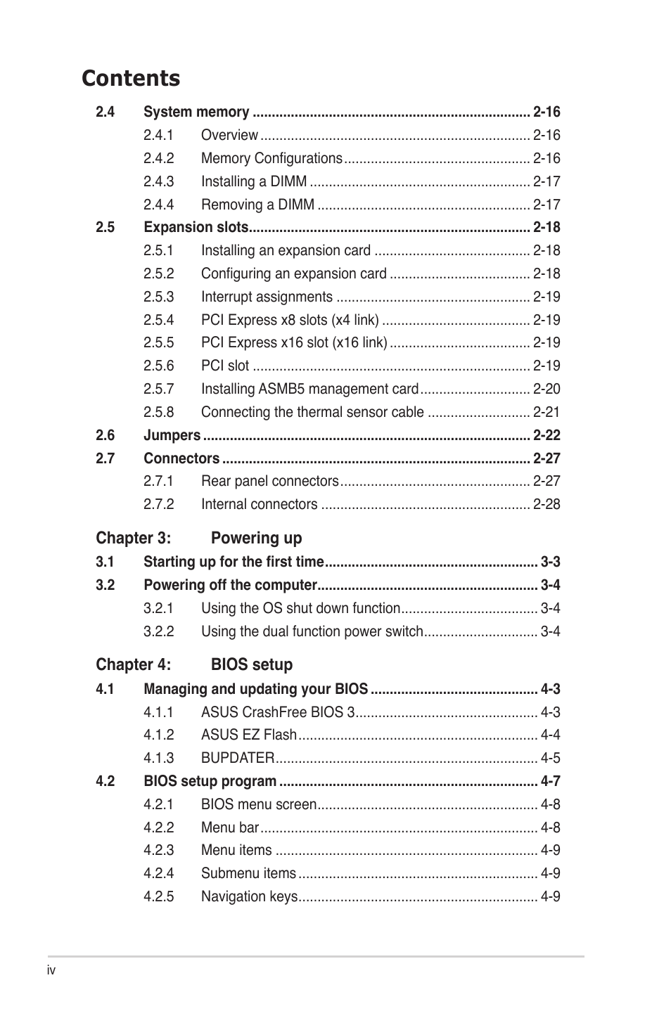 Asus P8B-MX User Manual | Page 4 / 150