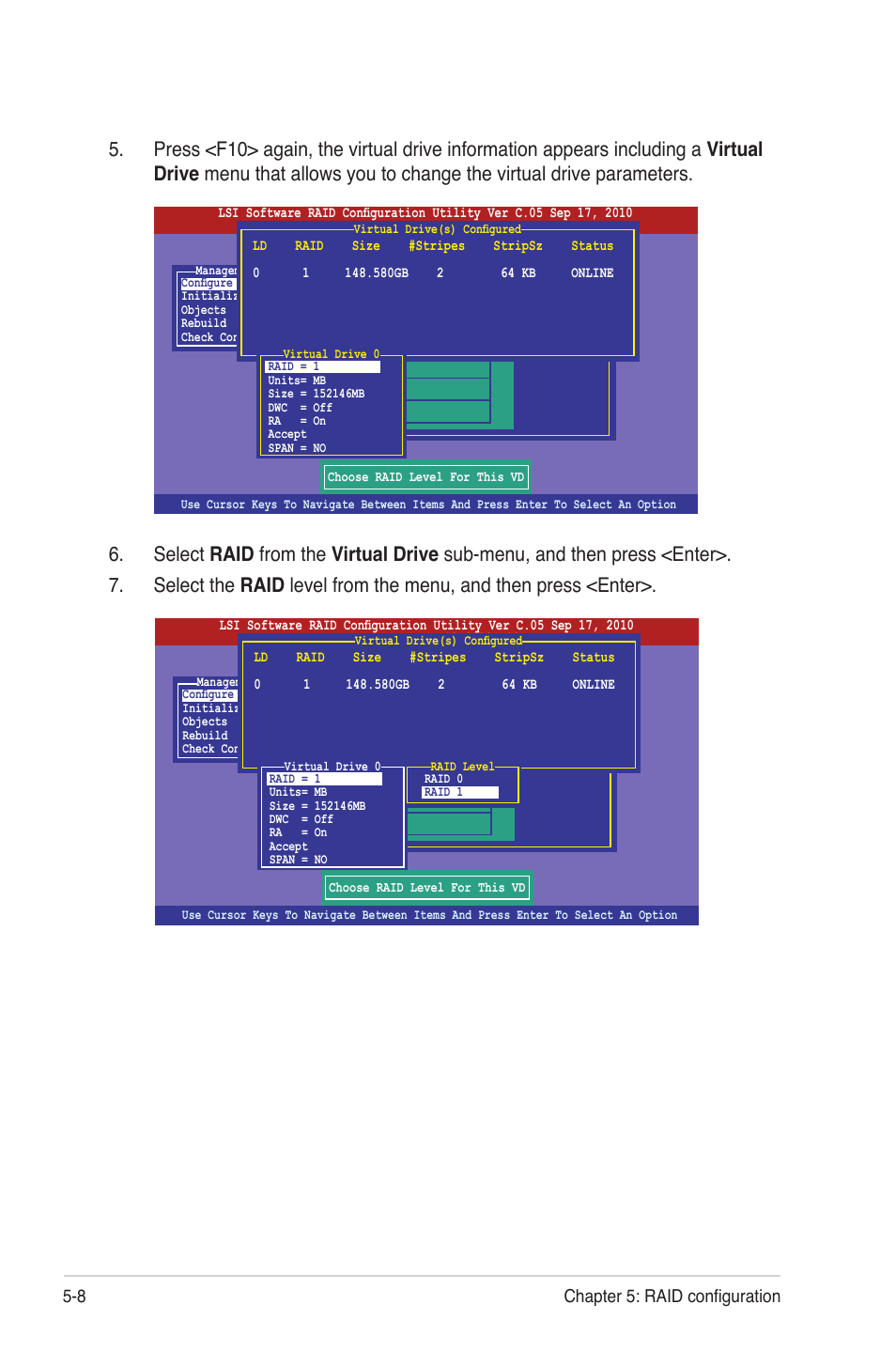 8 chapter 5: raid configuration | Asus P8B-MX User Manual | Page 94 / 150