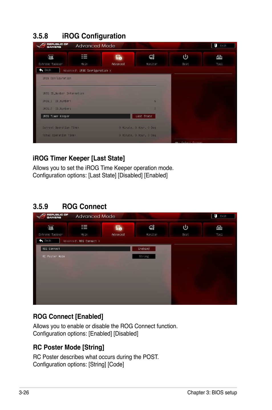 8 irog configuration, Rog.connect | Asus Crosshair V Formula/ThunderBolt User Manual | Page 110 / 193