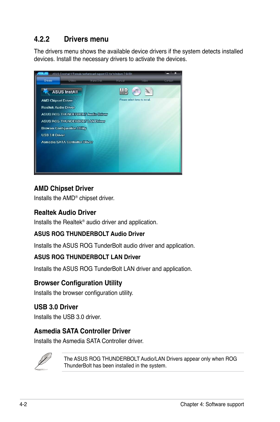 Drivers.menu | Asus Crosshair V Formula/ThunderBolt User Manual | Page 136 / 193