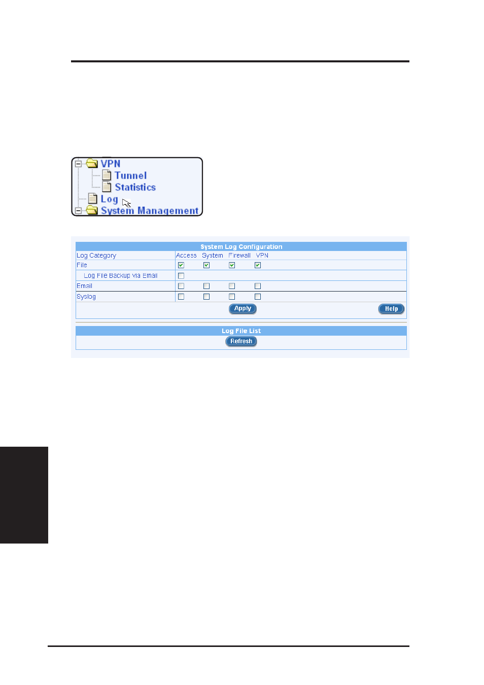 System log | Asus SL6000 User Manual | Page 107 / 137