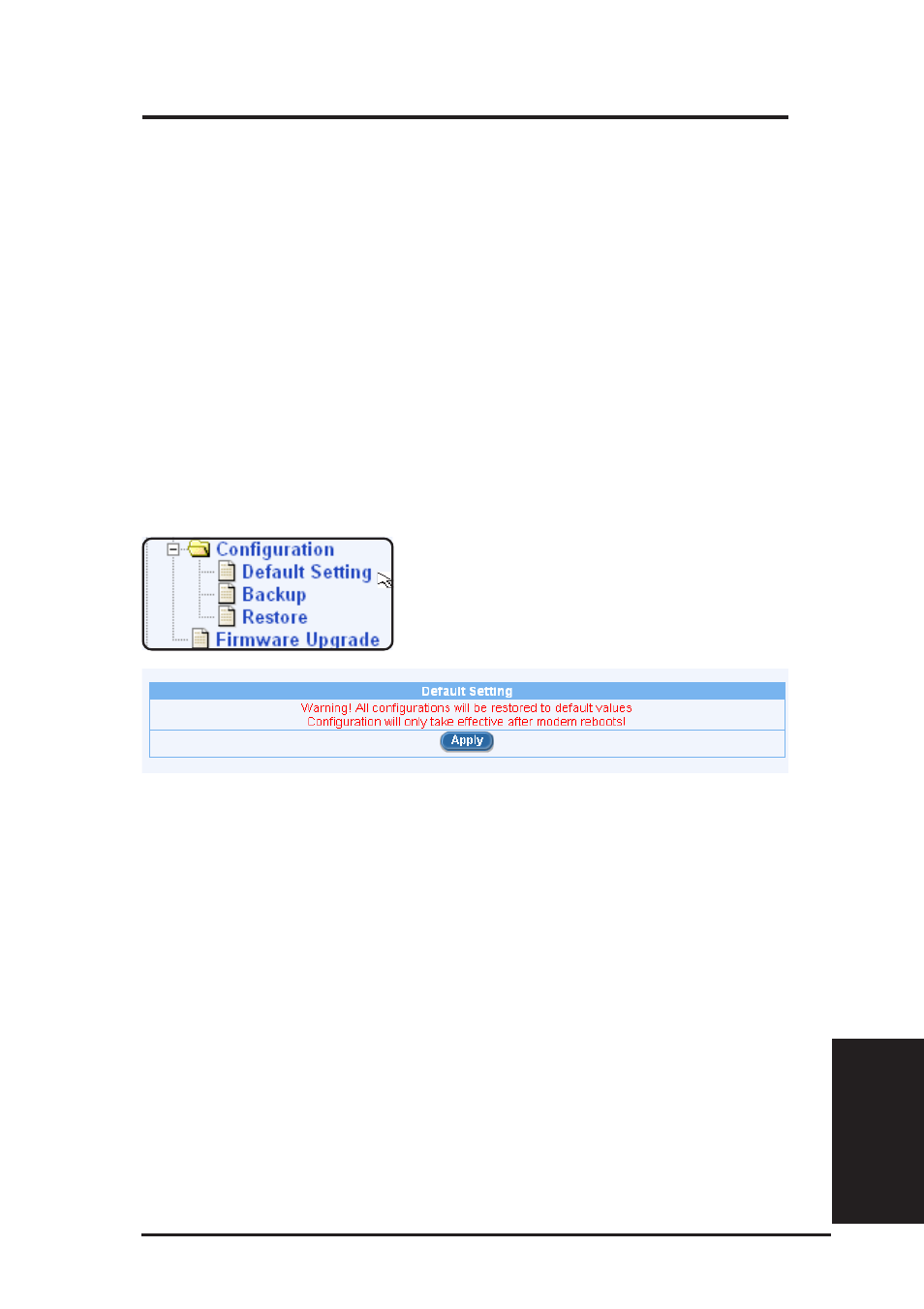 5 system configuration management, 1 reset system configuration to default, 2 backup system configuration | Asus SL6000 User Manual | Page 112 / 137