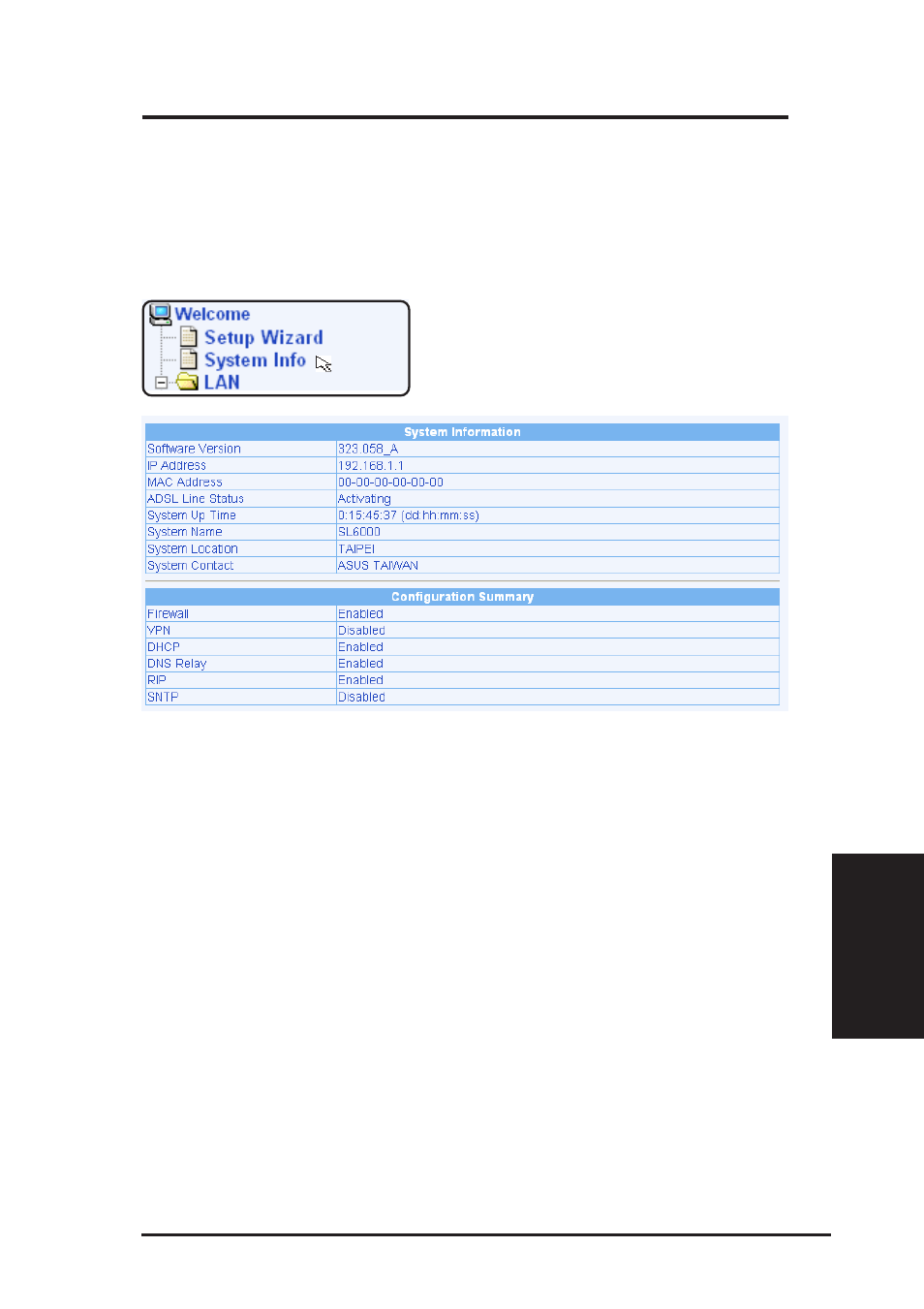 System information | Asus SL6000 User Manual | Page 36 / 137