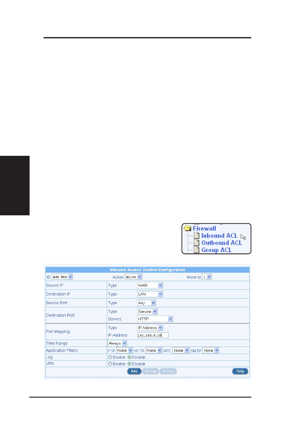 2 add inbound acl rules, Chapter 9 | Asus SL6000 User Manual | Page 61 / 137