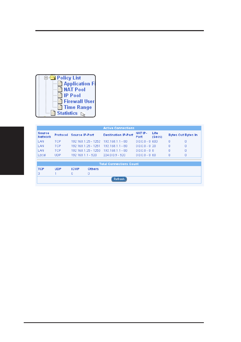 10 firewall statistics | Asus SL6000 User Manual | Page 89 / 137