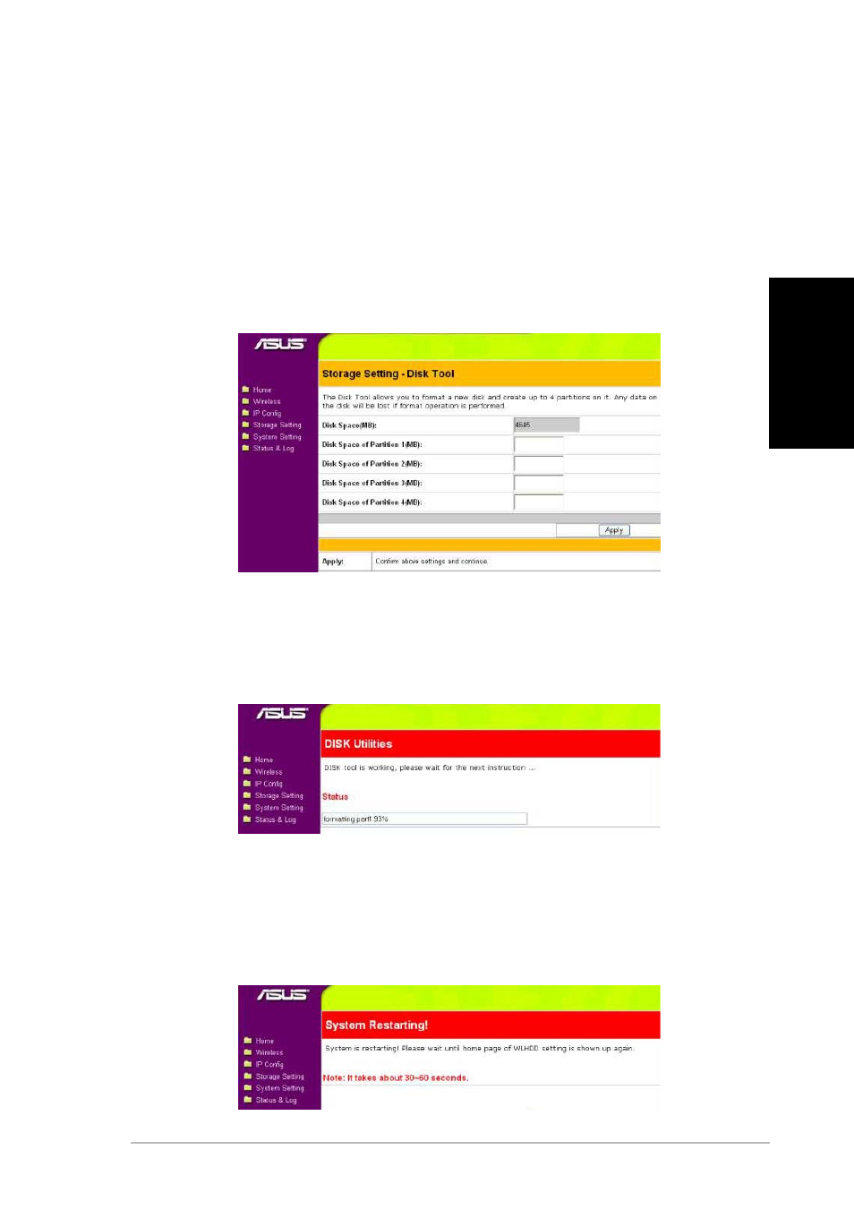 Formater un nouveau disque dur | Asus WL-HDD2.5 User Manual | Page 21 / 84