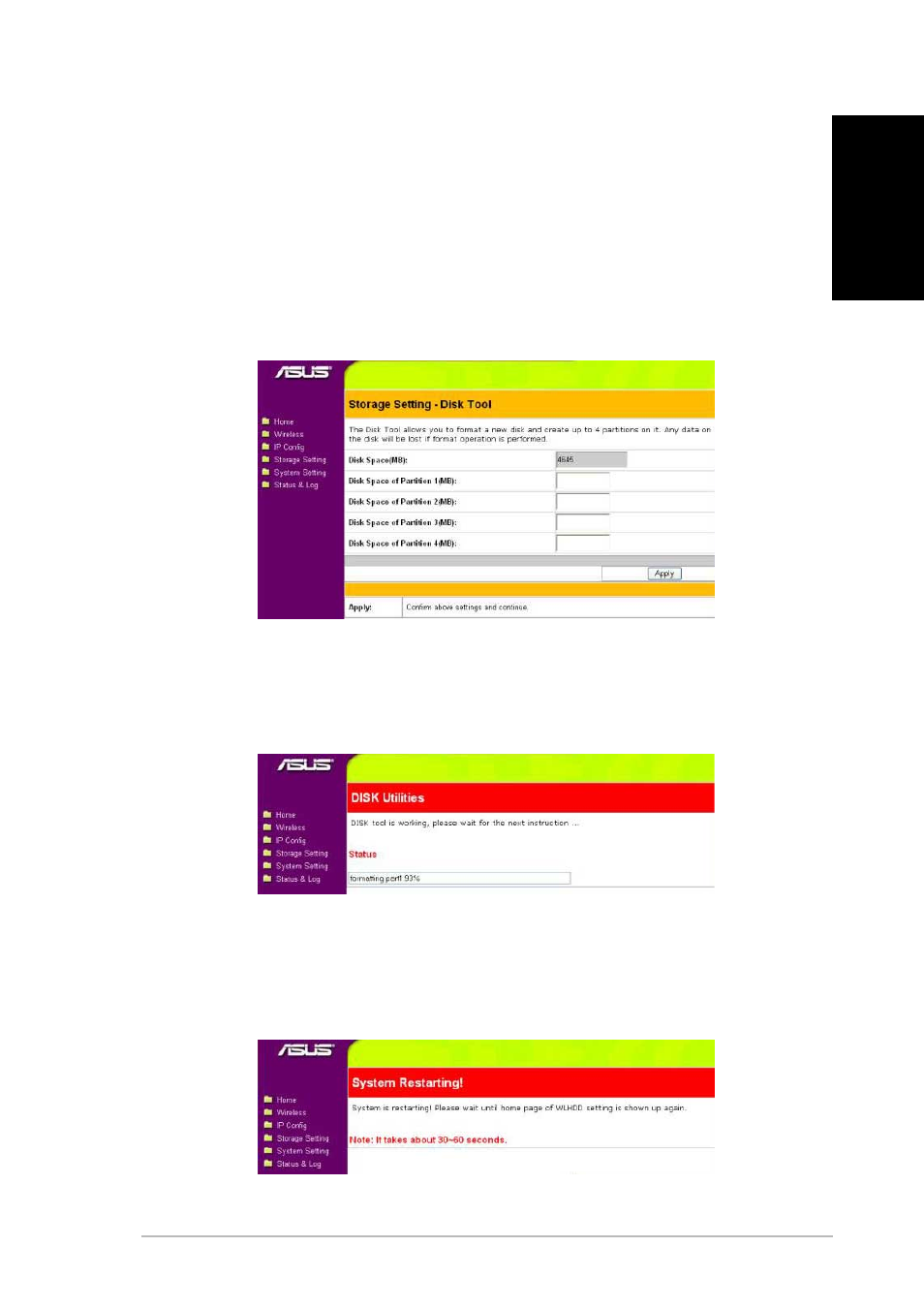 Formatting a new hard disk drive | Asus WL-HDD2.5 User Manual | Page 7 / 84