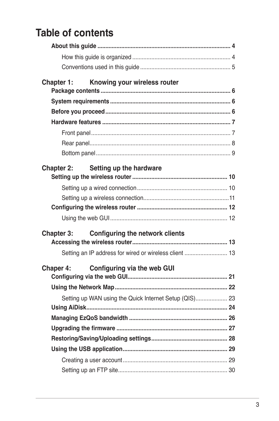 Asus RT-N13U User Manual | Page 3 / 61