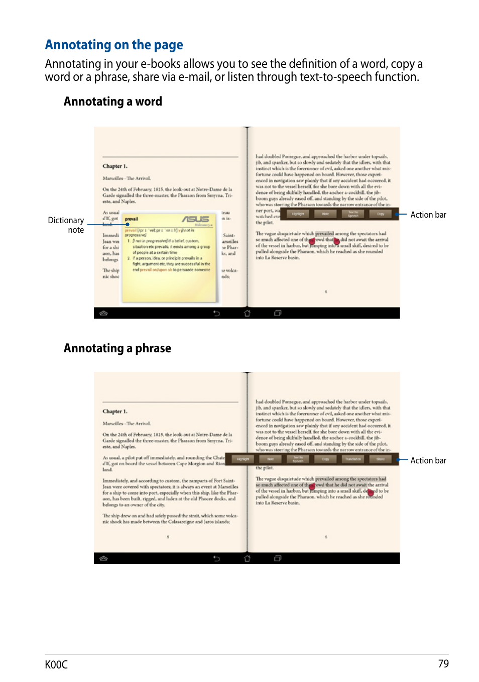 Annotating on the page | Asus Transformer Pad (TF701T) User Manual | Page 79 / 102