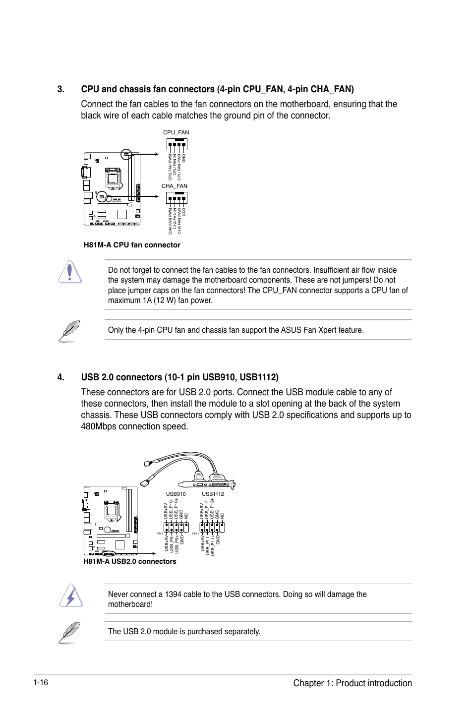 H81m-a cpu fan connector | Asus H81M-E User Manual | Page 24 / 48