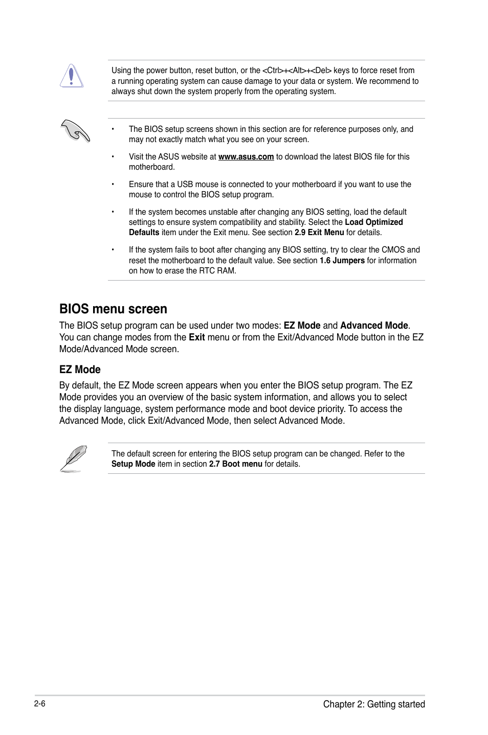 Bios menu screen, Ez mode | Asus H81M-E User Manual | Page 36 / 48