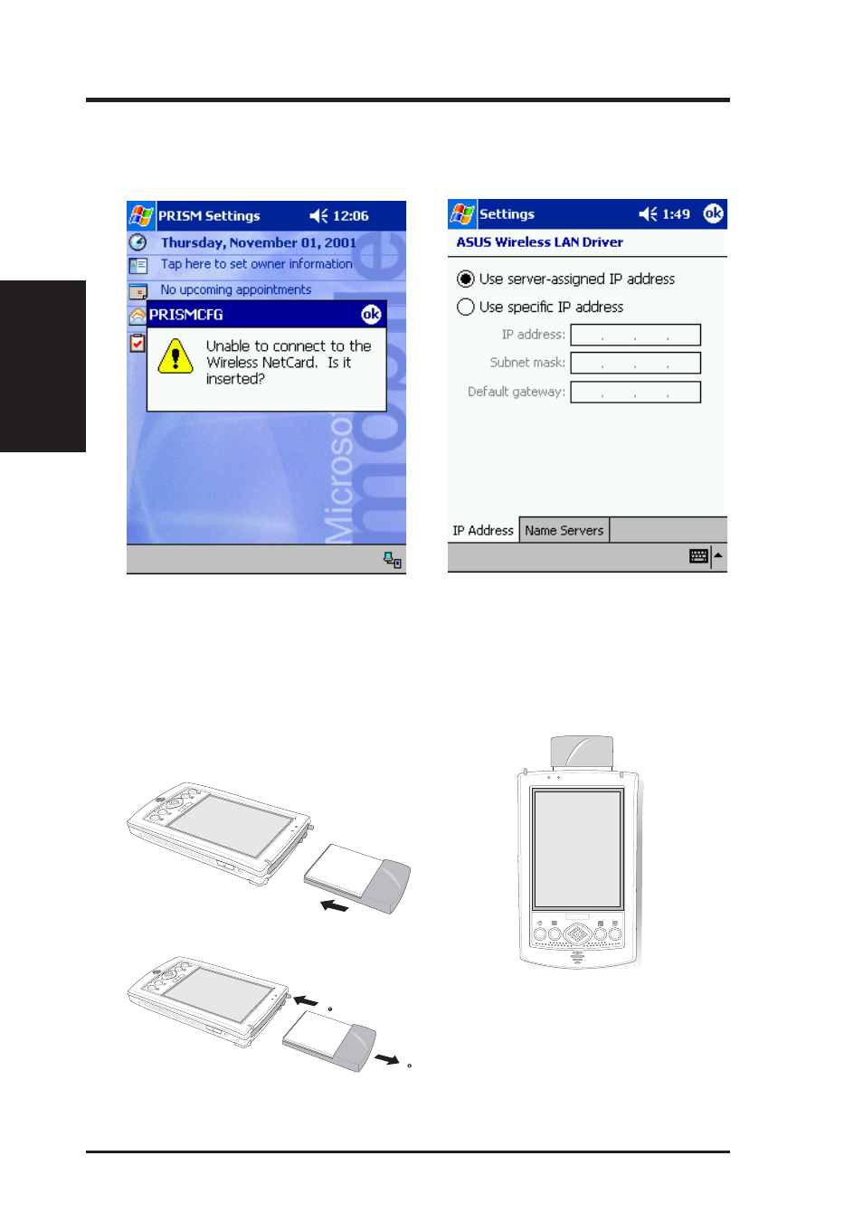 Chapter 2 - installation, Step 2 - insert the asus spacelink cf card | Asus WL-110 User Manual | Page 10 / 16