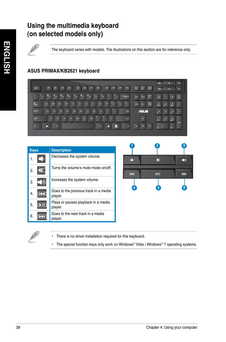 En gl is h en gl is h en gl is h en gl is h | Asus CG8270 User Manual | Page 38 / 76