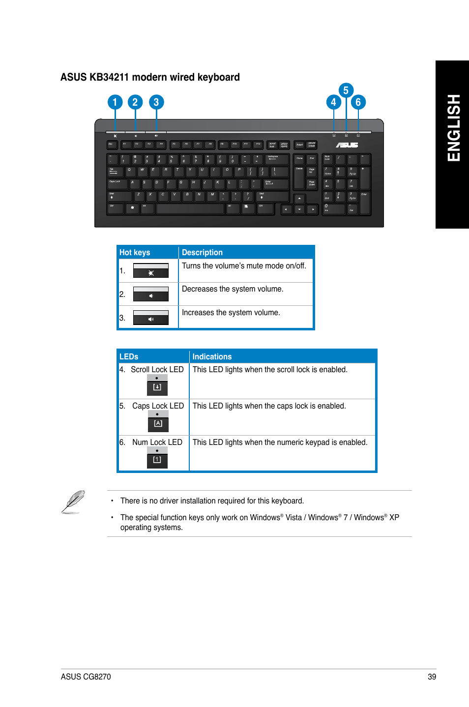 En gl is h en gl is h | Asus CG8270 User Manual | Page 39 / 76