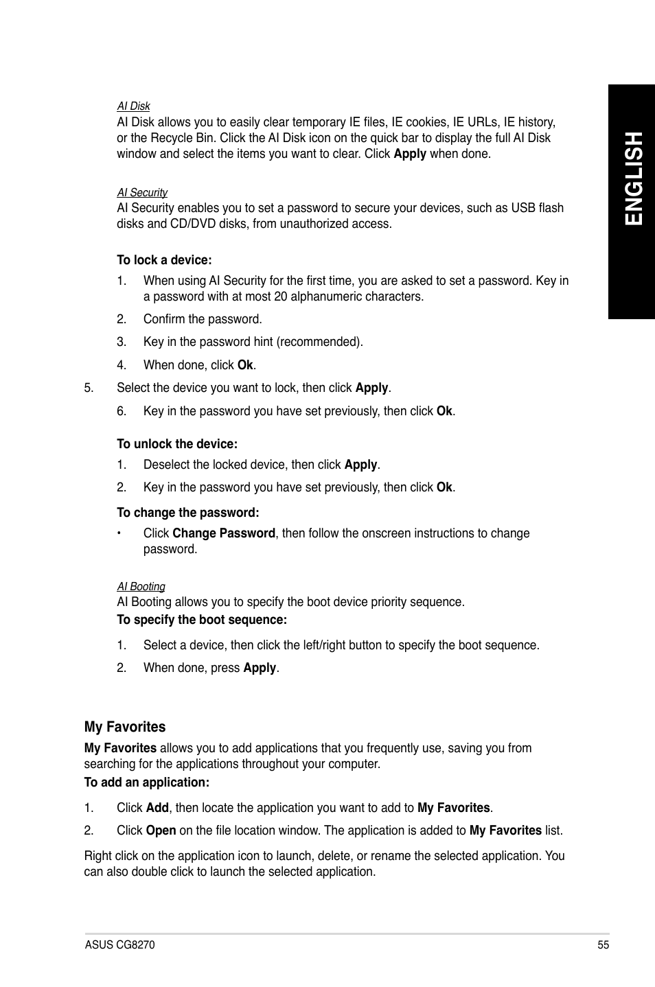 En gl is h en gl is h | Asus CG8270 User Manual | Page 55 / 76