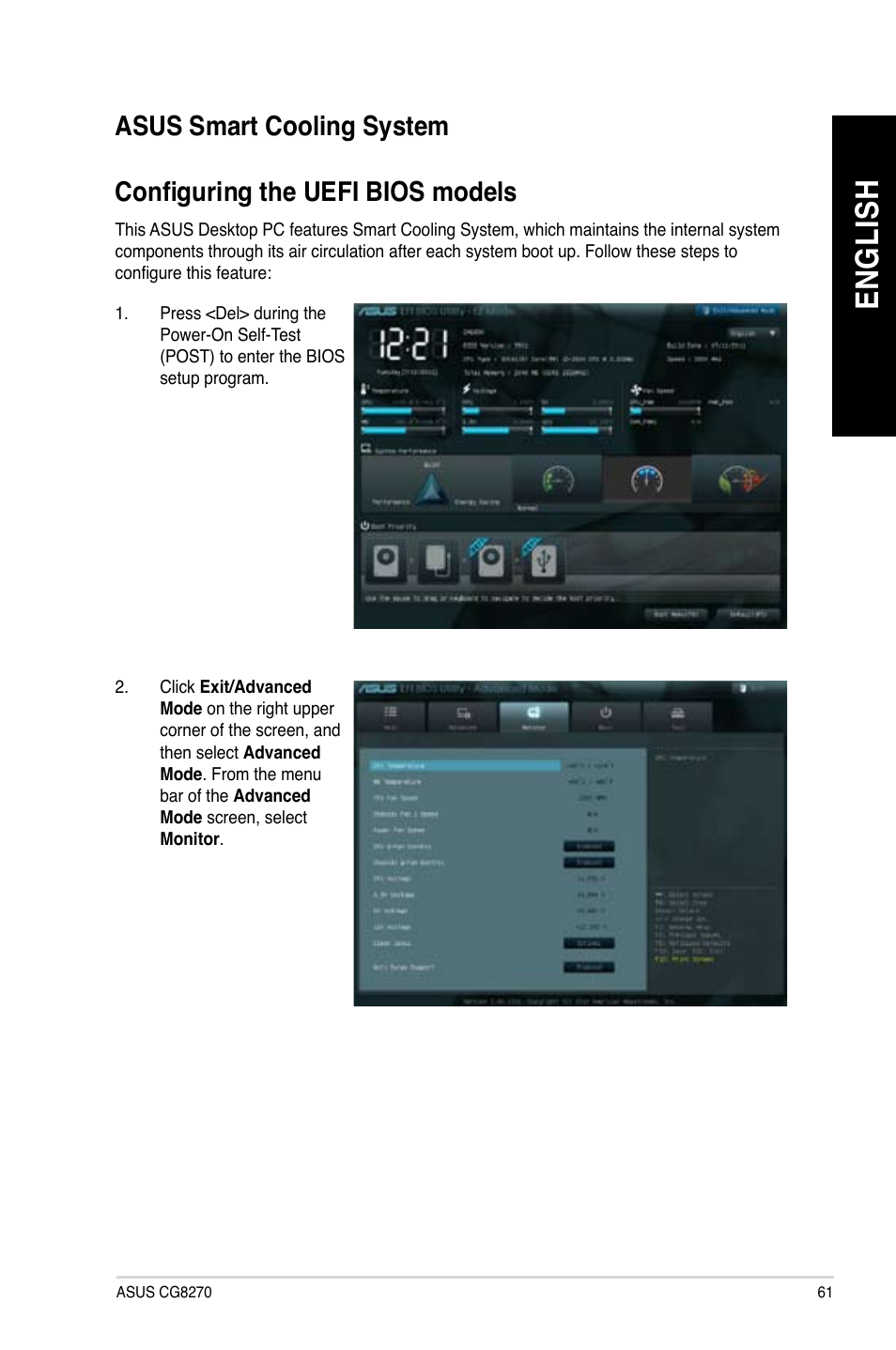 Asus smart cooling system, En gl is h en gl is h | Asus CG8270 User Manual | Page 61 / 76