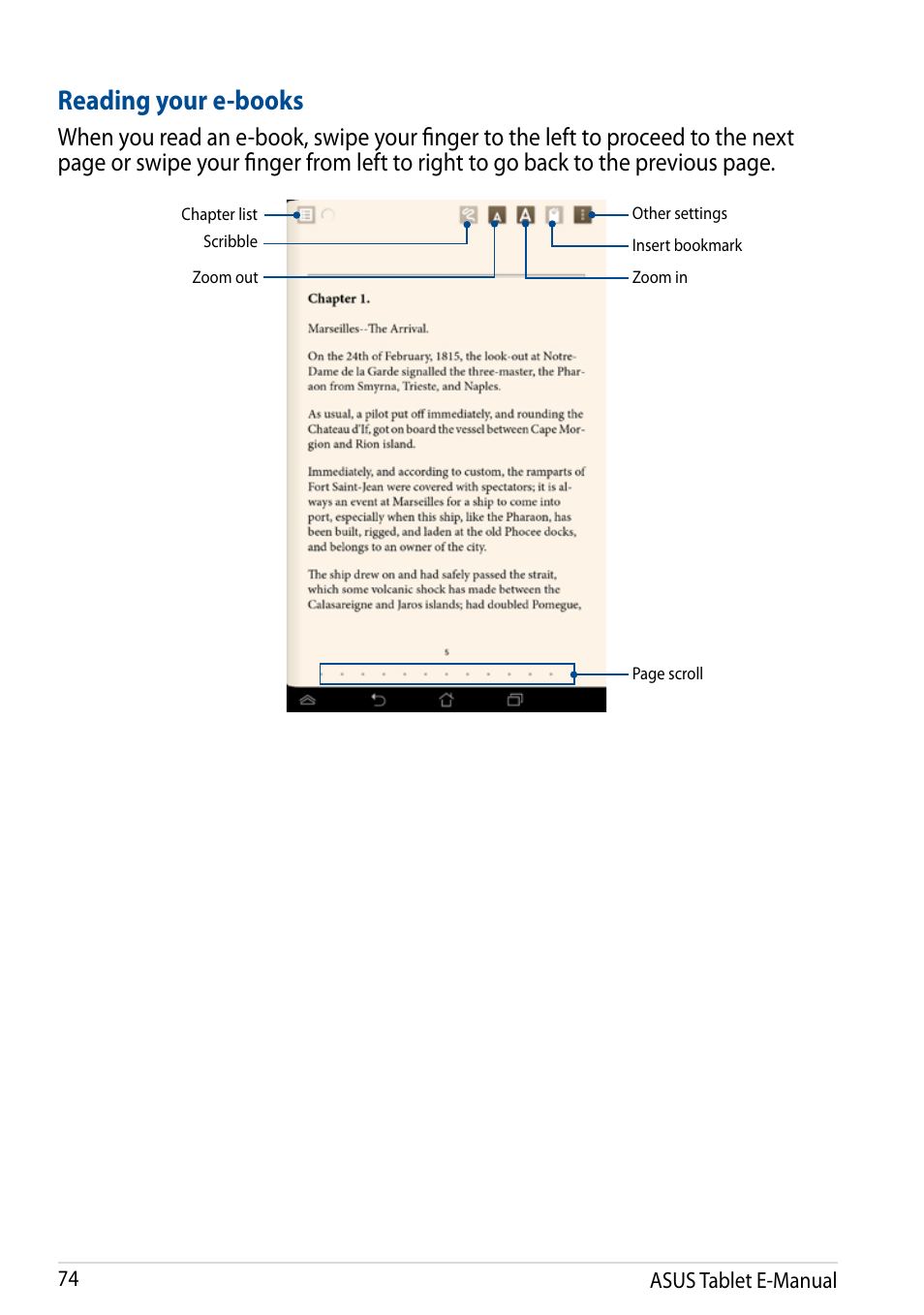 Reading your e-books | Asus Fonepad 7 User Manual | Page 74 / 102