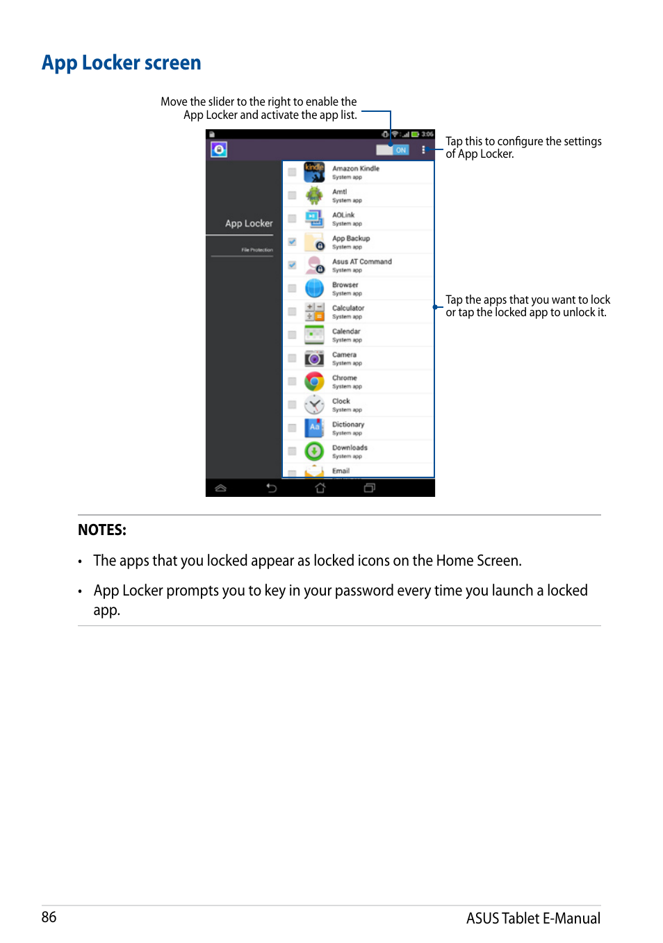 App locker screen | Asus Fonepad 7 User Manual | Page 86 / 102