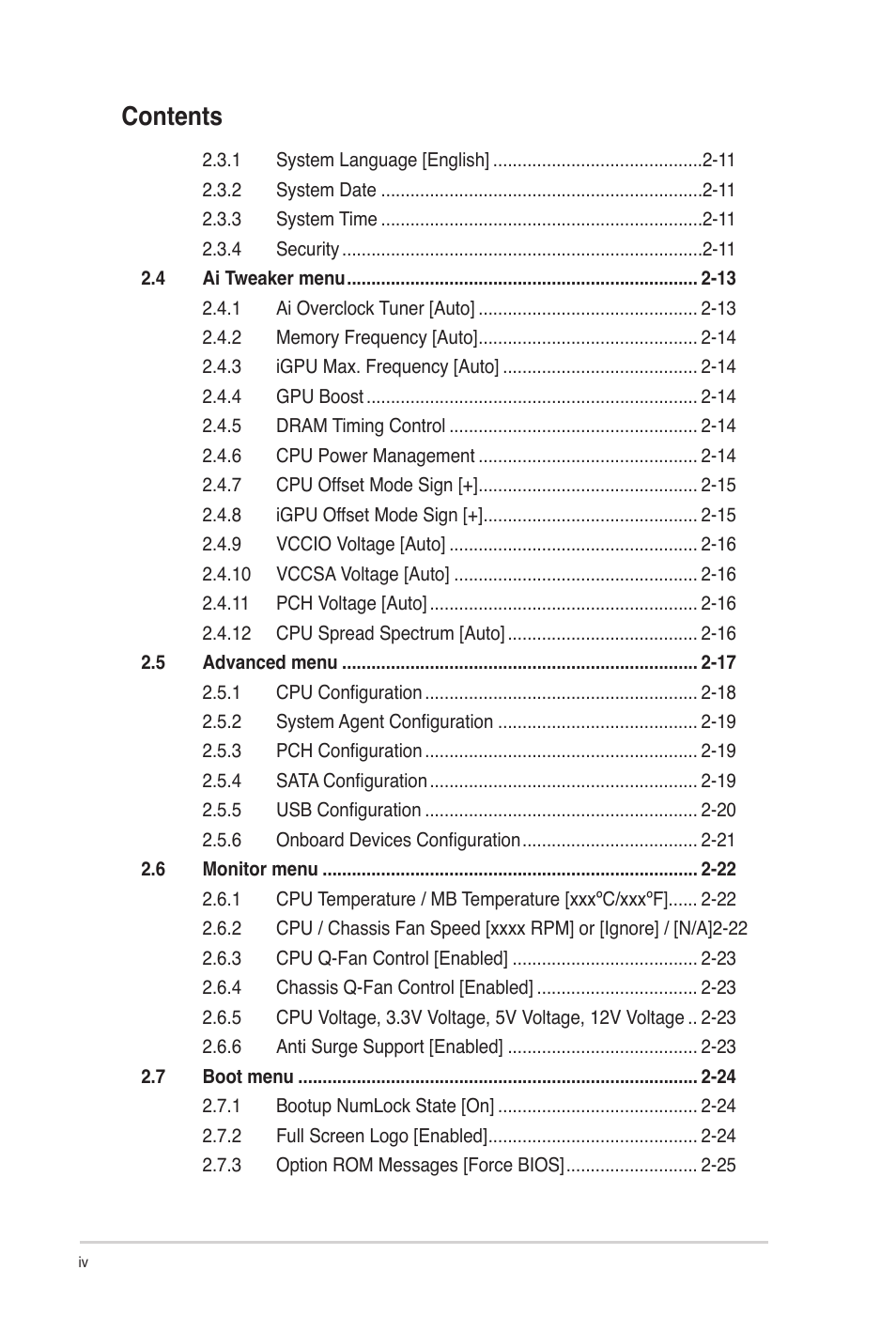 Asus P8H67-I User Manual | Page 4 / 58