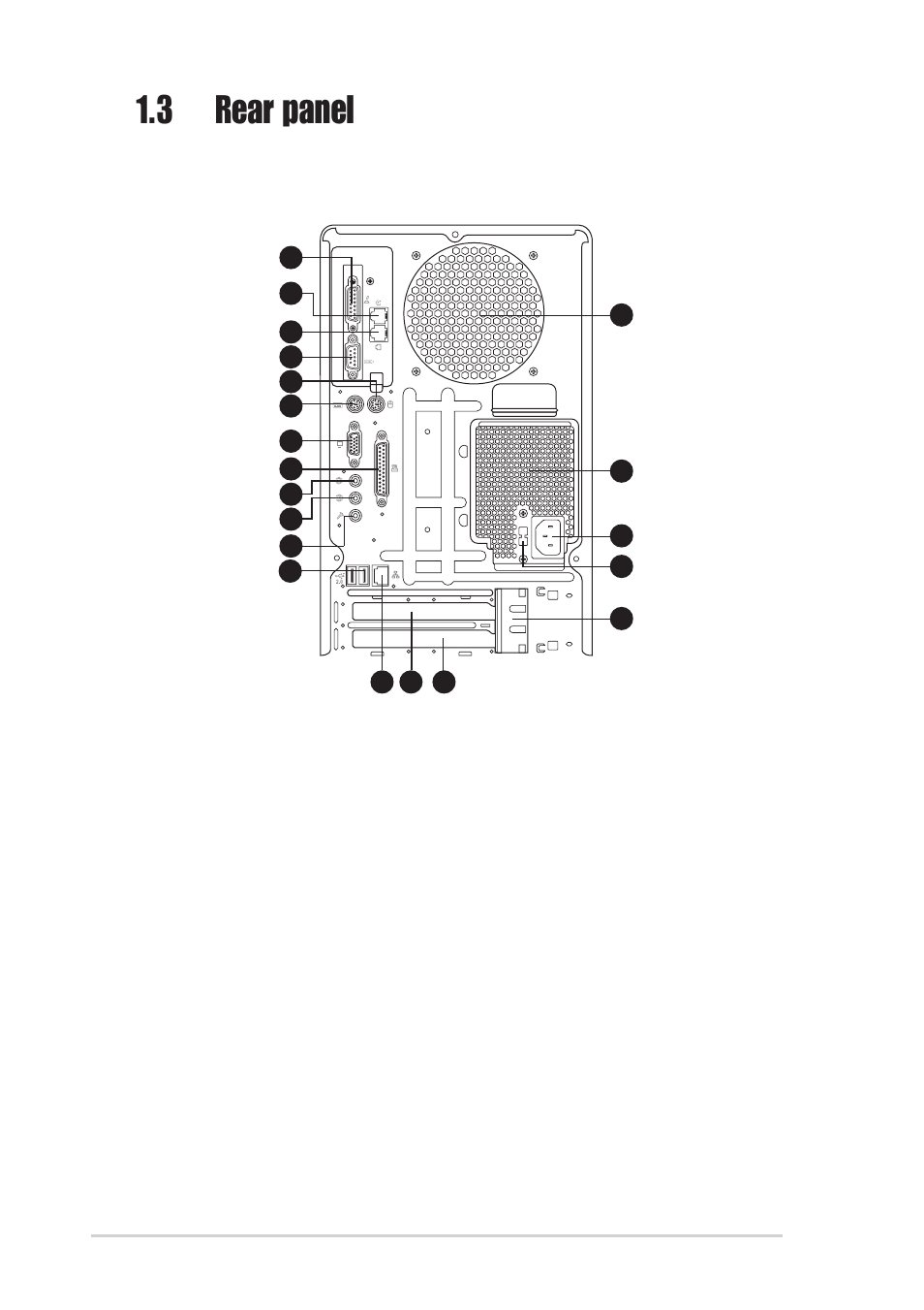 3 rear panel | Asus T2-R User Manual | Page 14 / 94