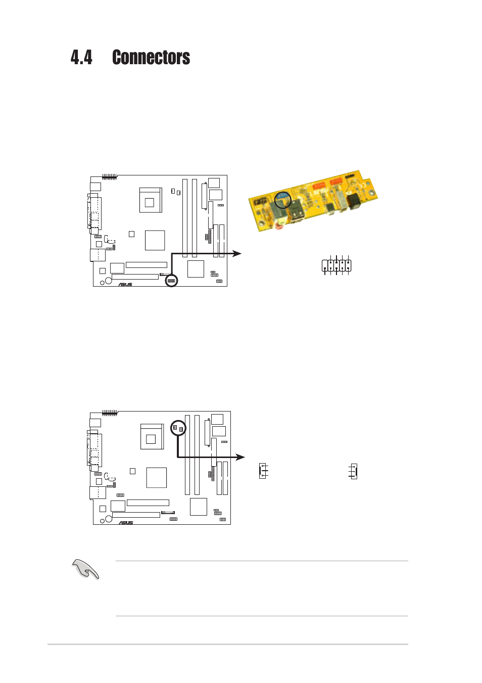 4 connectors, 52 chapter 4: motherboard info | Asus T2-R User Manual | Page 52 / 94