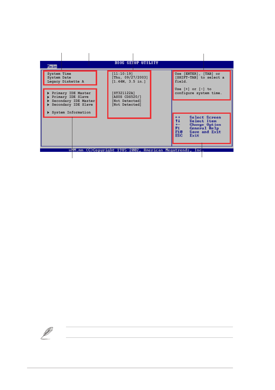 2 menu bar, 1 bios menu screen 5.2.3 navigation keys, 70 chapter 5: bios setup | Asus T2-R User Manual | Page 70 / 94