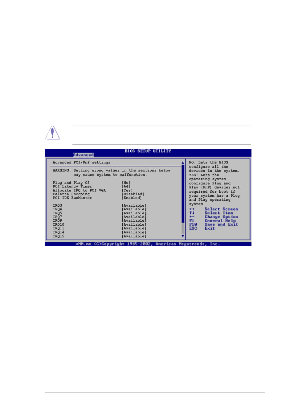 5 pci pnp, Onboard midi port [disabled, Plug and play o/s [no | Pci latency timer [64, Allocate irq to pci vga [yes, 81 asus terminator 2 barebone system | Asus T2-R User Manual | Page 81 / 94