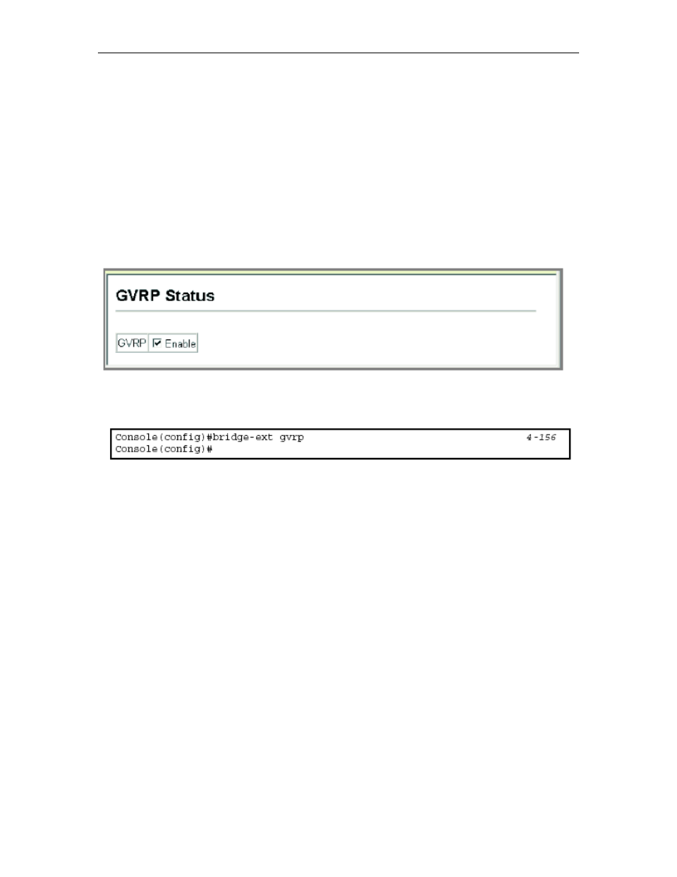 Enabling or disabling gvrp (global setting), Displaying basic vlan information, Displaying basic v lan information | Asus GigaX2024SX User Manual | Page 132 / 370