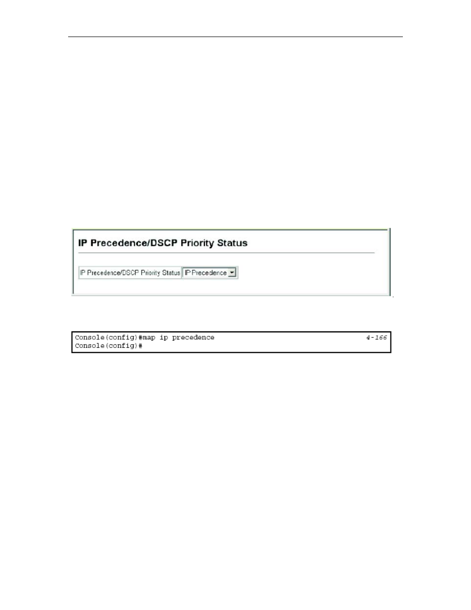 Selecting ip precedence/dscp priority, Mapping ip precedence, Priority | Selecting ip precedence/dscp | Asus GigaX2024SX User Manual | Page 153 / 370