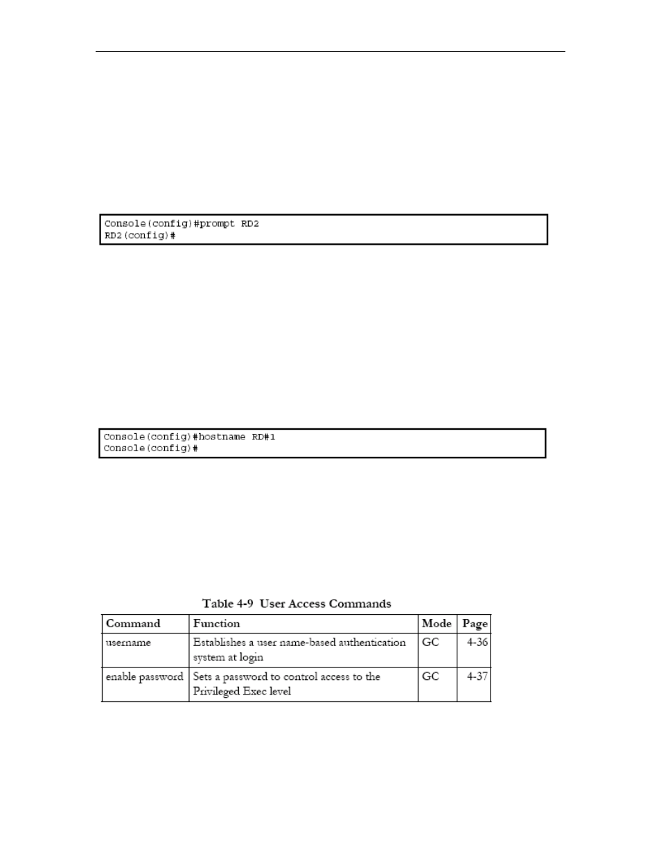 User access commands, User access commands -27, Configuring vlan behavior for interfaces | Ser access commands | Asus GigaX2024SX User Manual | Page 195 / 370