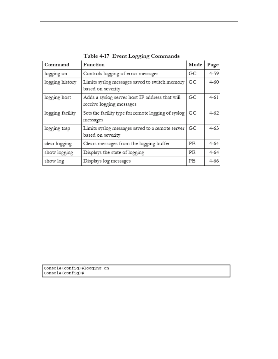 Event logging commands, Event logging commands -45, With gvrp registration/deregistration | Asus GigaX2024SX User Manual | Page 213 / 370